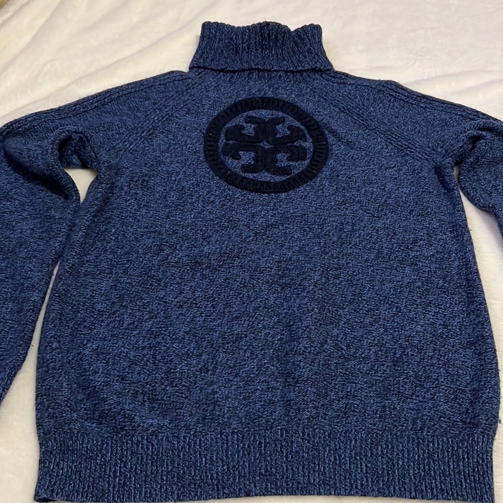 Tory Burch logo turtleneck sweater